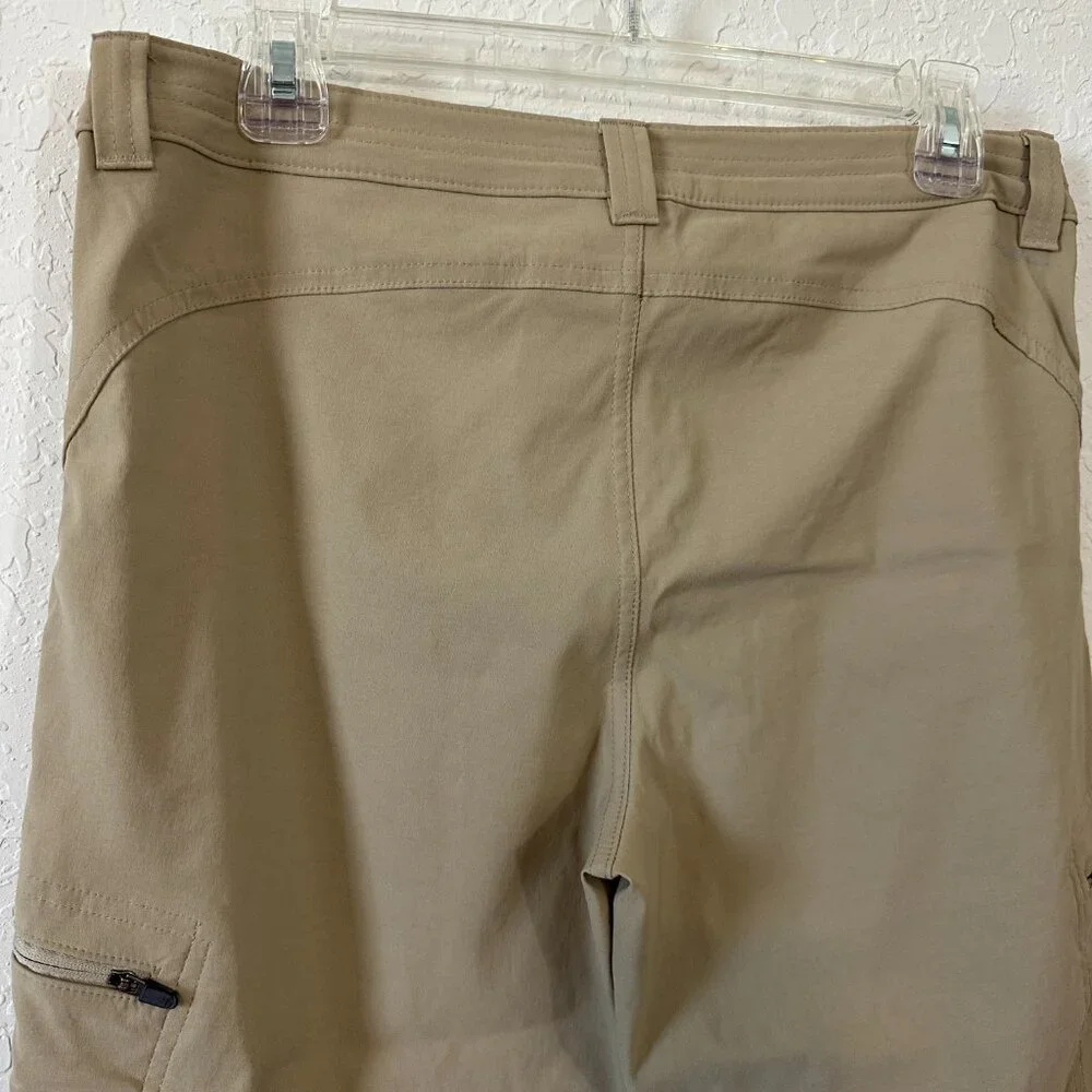 Eddie Bauer 6 First Ascent Guide Pro Tan Khaki Cargo Capri Cropped Pants - Picture 5 of 7